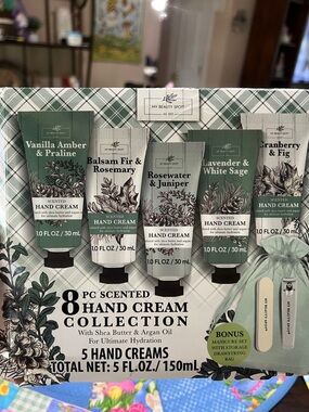 New 8 pc Hand Cream Set — Rosewater & Juniper